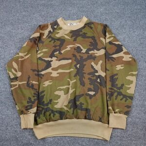 Vintage Duck Bay Sweatshirt Mens Large Camo Fleece Crewneck Pullover Hunting